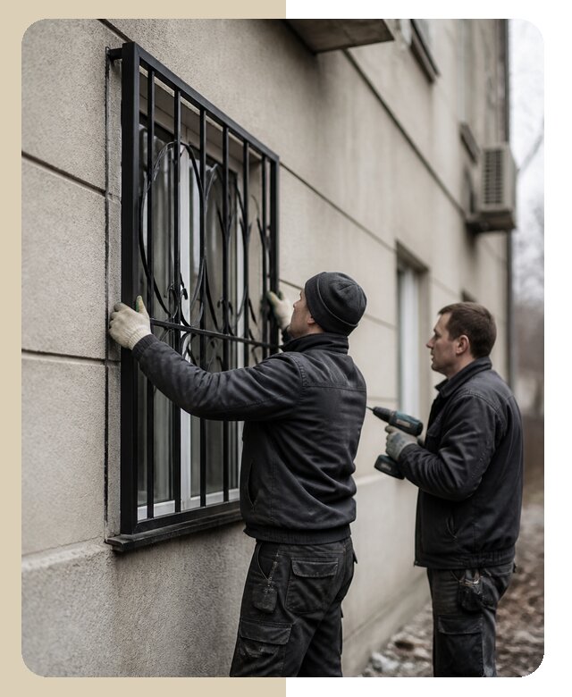 Установка наружных оконных решеток в Похвистневе под ключ